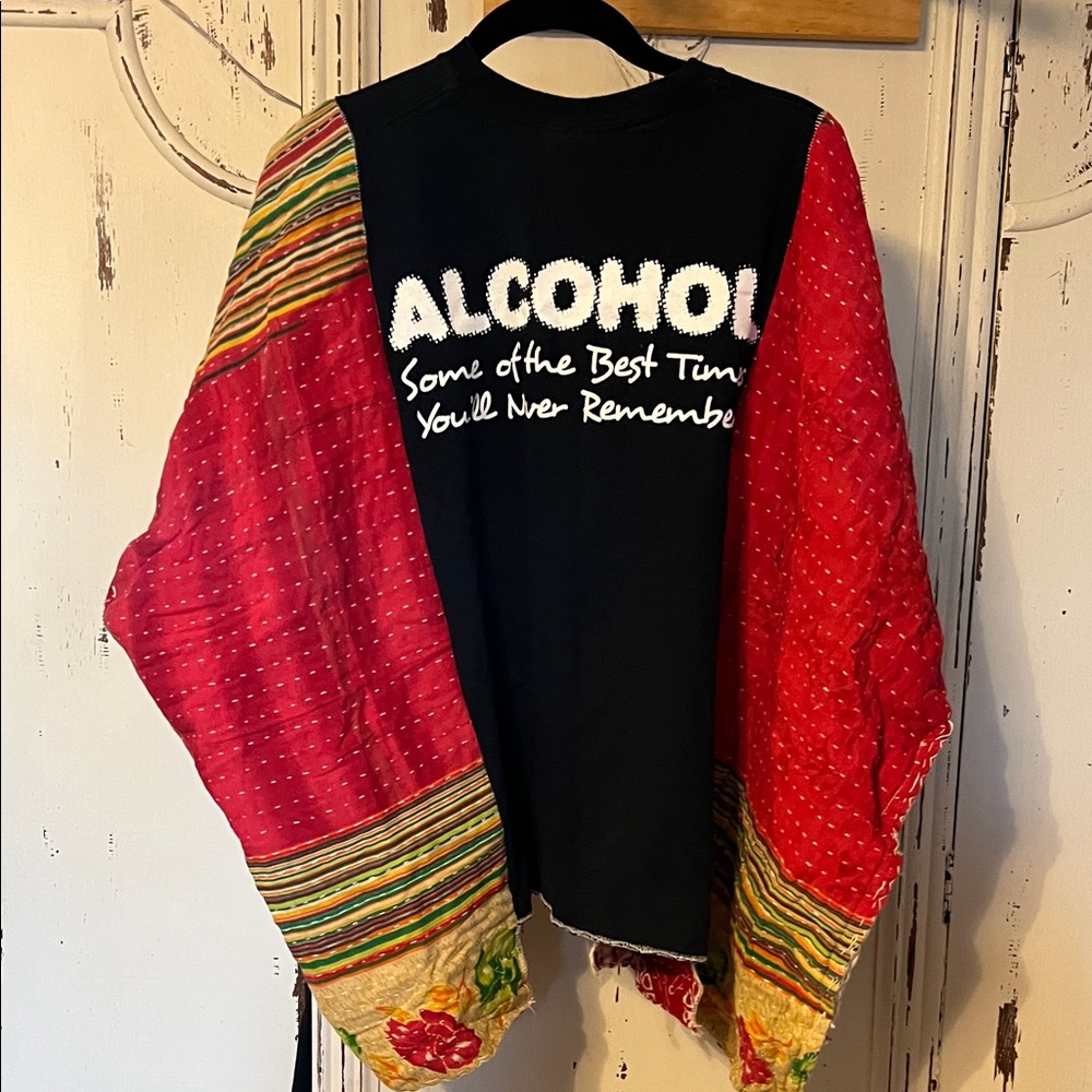 Van Helen Tour tee Colorful Graphic Poncho Top - Picture 9 of 12